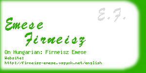 emese firneisz business card